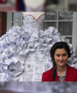 Wedding Gown with Divorce Papers